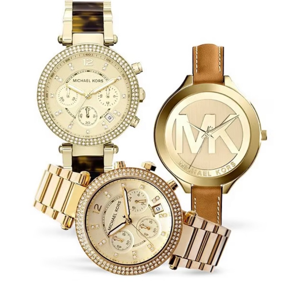 Authentic Michael Kors Gold Plated Chronograph Watch - Picture 5 of 17